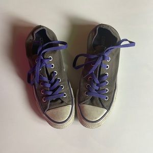 Purple and Grey Converse